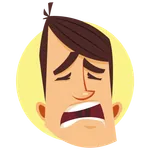 怖がっている顔