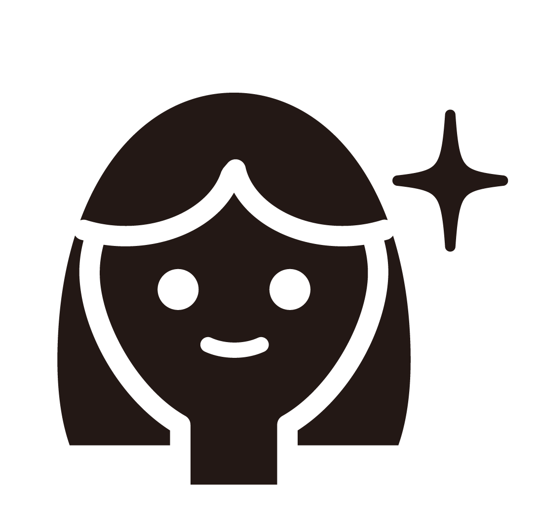 キラキラしている顔