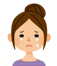 泣いている女性