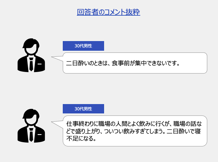 仕事に集中できない理由の回答者コメント
