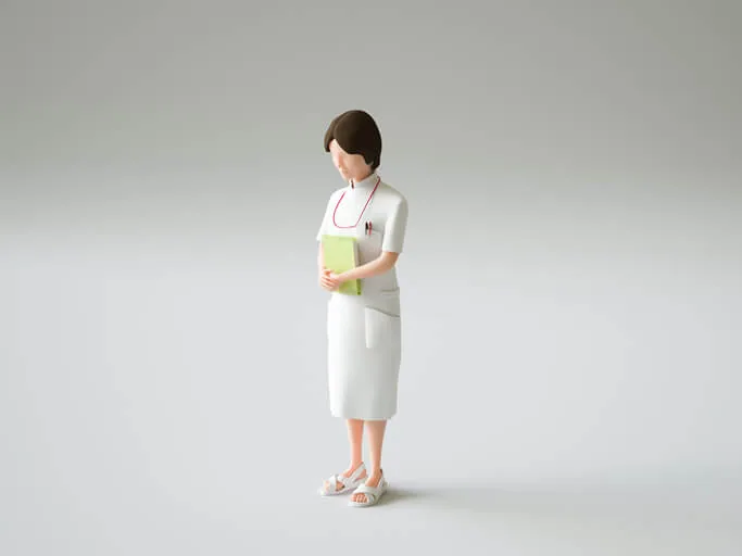 一人佇む女性