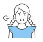 怒った顔の女性