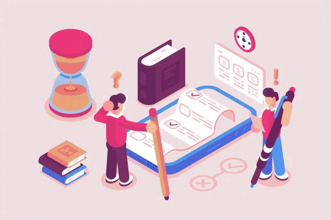リストを作る人のイラスト
