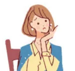 困った顔の女性