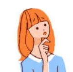 困った顔の女性
