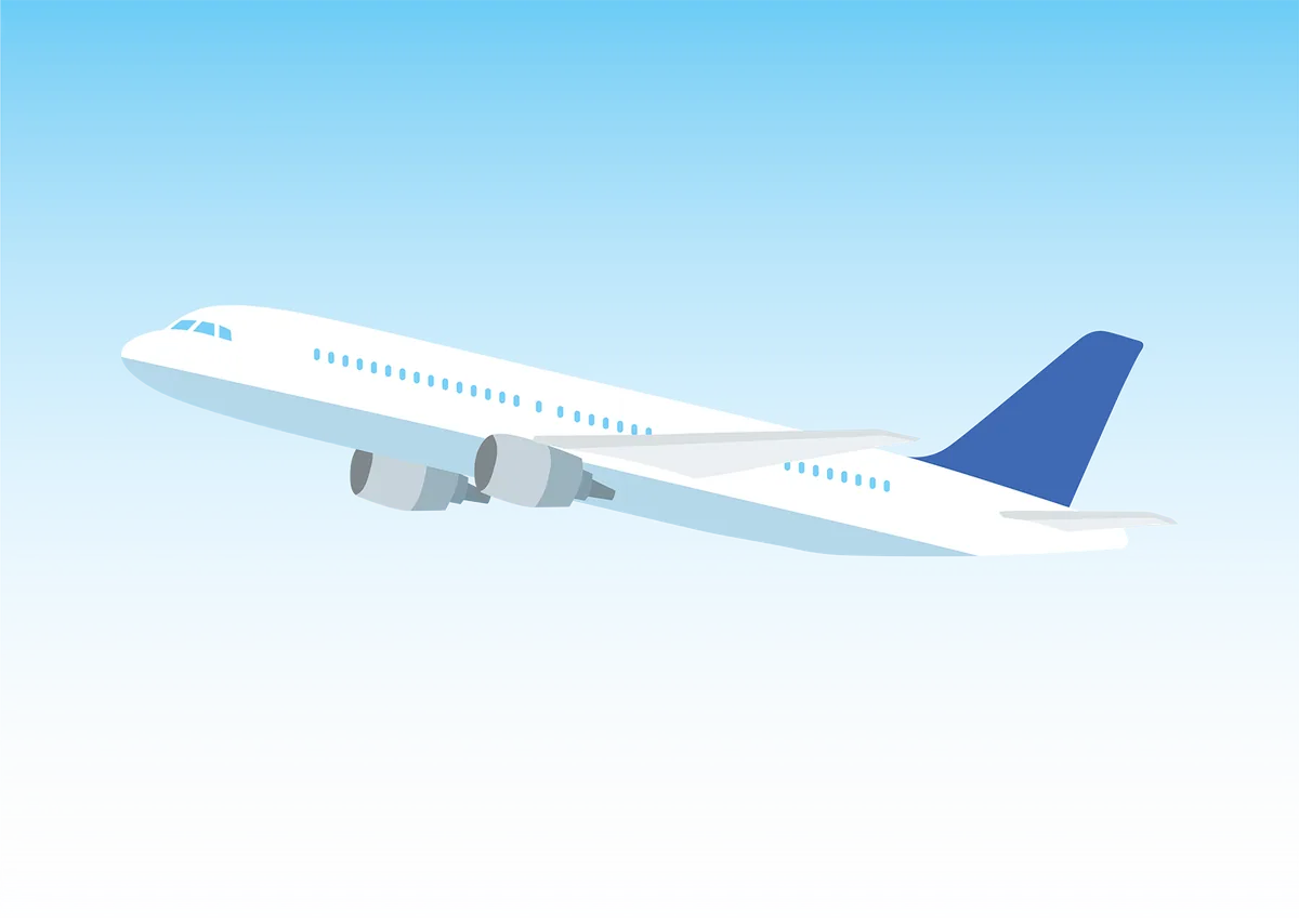 搭乗ゲート前案内の飛行機