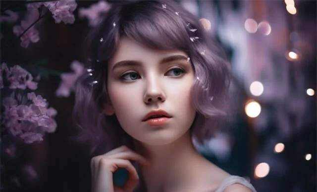 何かを感じ取っている女性