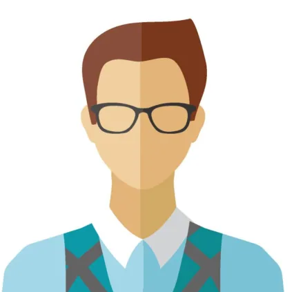 眼鏡をかけている男性の顔