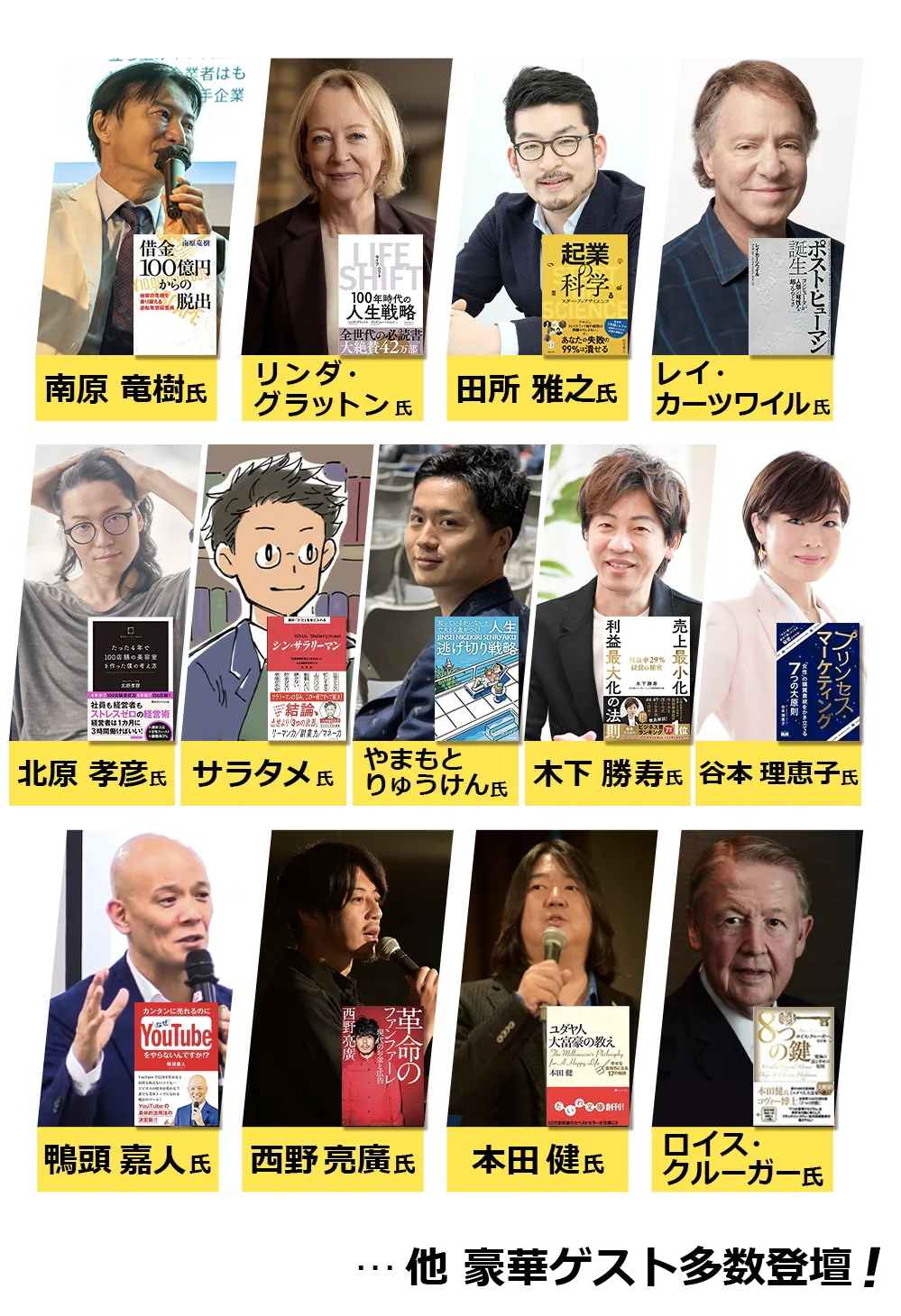 オープンイノベーション大学では、ビジネス界で活躍する著名人を招いた1DAYセミナー