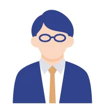 "眼鏡をかけている男性