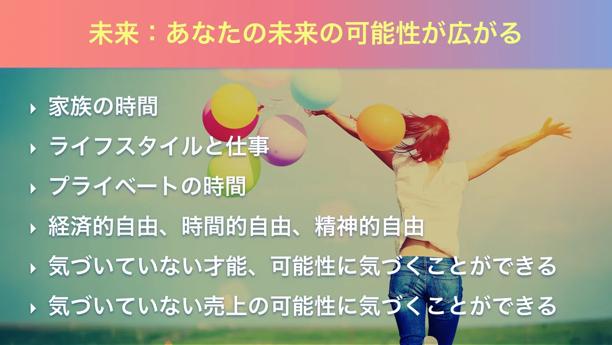 未来　あなたの未来の可能性が広がる