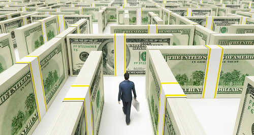 お金にさまよっている人