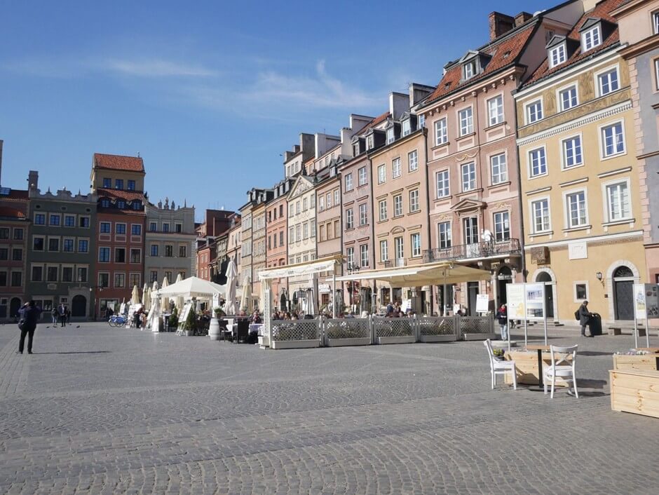 ポーランド・ワルシャワの旧市街地