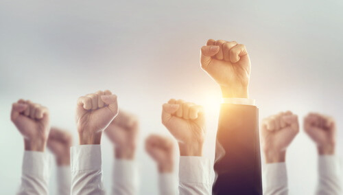 働くモチベーションが高い状態の手