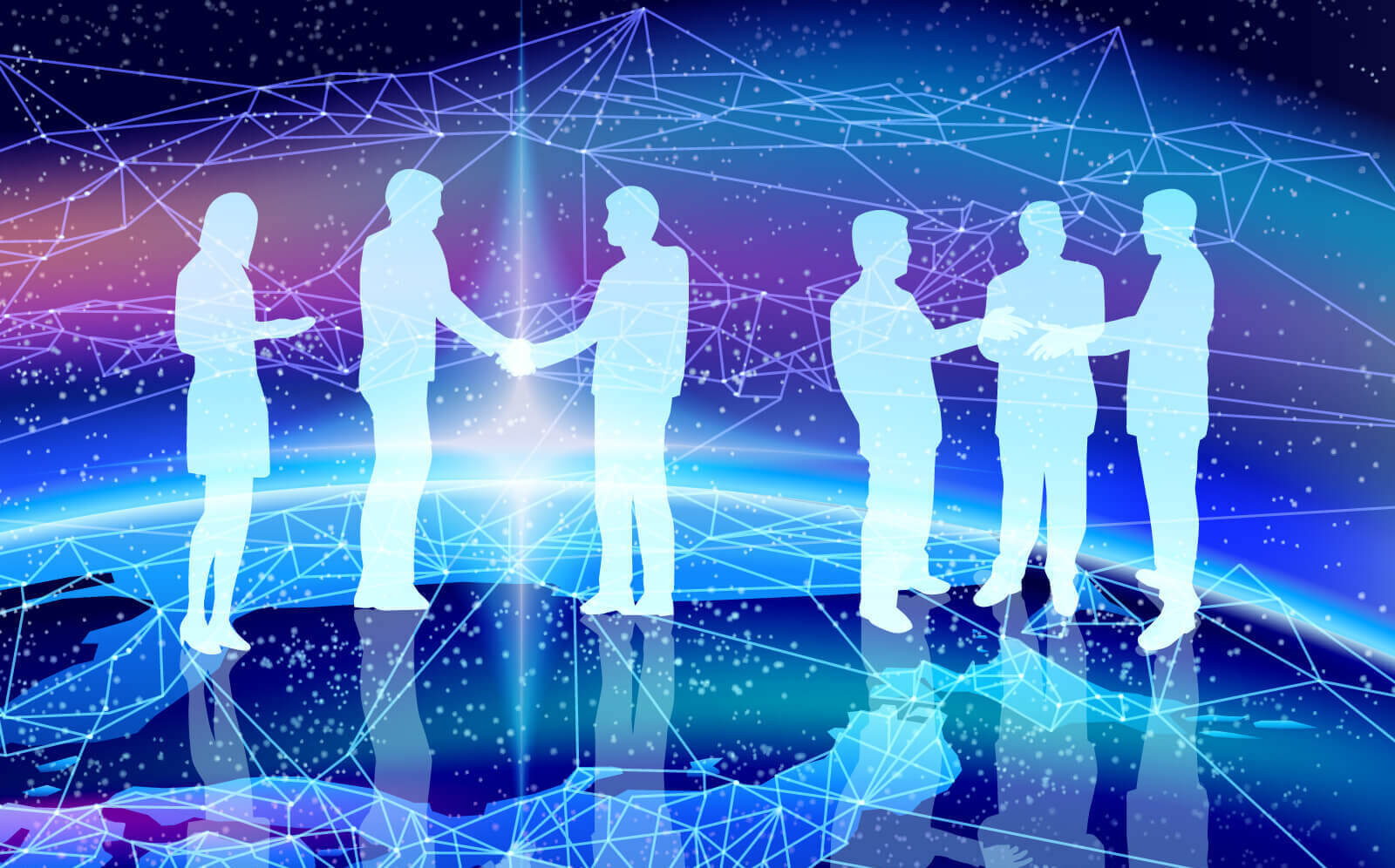 直接営業をしている様子