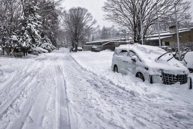 雪に埋もれた車